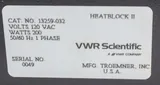 VWR Heatblock II Laboratory Block Heater, Ambient +5C to 120C, Used