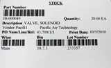 SMC Lot:233357 Solenoid Valve 20-Pack Compact for Medical/Analyzer Use