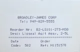 Broadley James Lipseal Agit Assy, 2-5L Bioreactor Component Autoclavable