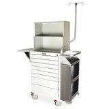 Harloff 6035-TC Medical Cart with Drawers and IV Pole