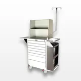Harloff 6035-TC Medical Cart with Drawers and IV Pole