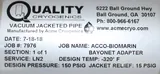 Quality Cryogenics Bayonet Adapter for Vacuum Jacketed Pipe Systems (TK)