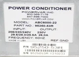 Powervar ABC6000-22 Power Conditioner 220V 60Hz