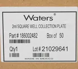 Waters Lot: 21029641 2ml Square Well Collection Plate, SBS/ANSI, 50/pk