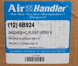 Air Handler 6B924 MERV 8 Air Filters, Pleated, High Capacity (Box of 11)