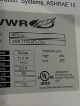 VWR VWR-17C0167-1703 Laboratory Refrigerator/Freezer 115V