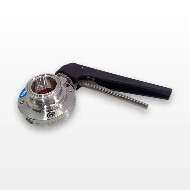Steel BFVTC-1.5-316 Sanitary Butterfly Valve 304 Stainless Steel Clamp End