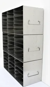 N/A Freezer Racks Stainless Steel Upright ULT Holds 18 Boxes -80C