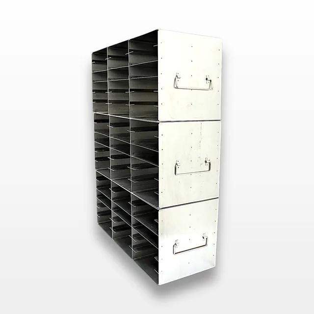 N/A Freezer Racks Stainless Steel Upright ULT Holds 18 Boxes -80C