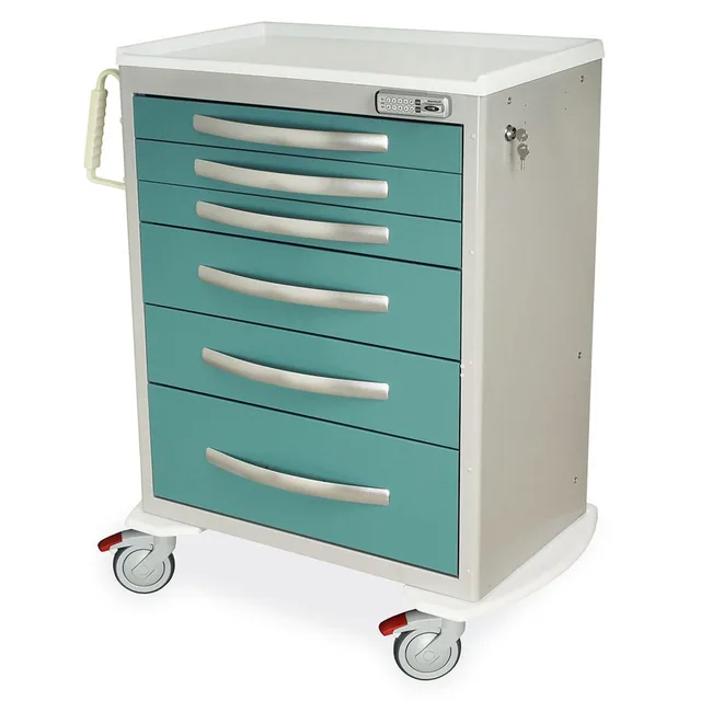 Harloff MPA3030E06 Medical Storage Cart with Multiple Drawers