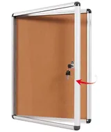 Swansea Enclosed Cork Bulletin Board 38x28 with Locking Glass Door