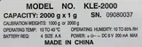 KILO Tech KLE-2000 Lab Scale, 2000g Capacity, External Calibration