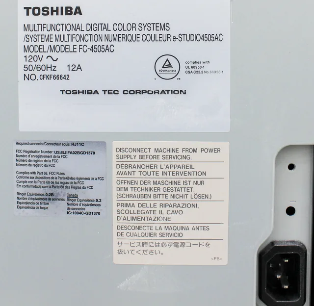 Toshiba FC-4505AC Copier and Printer 45 PPM Color with Scan and Fax