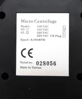 USA Scientific AL Microcentrifuge 6000 RPM 6-Place Compact Design Used