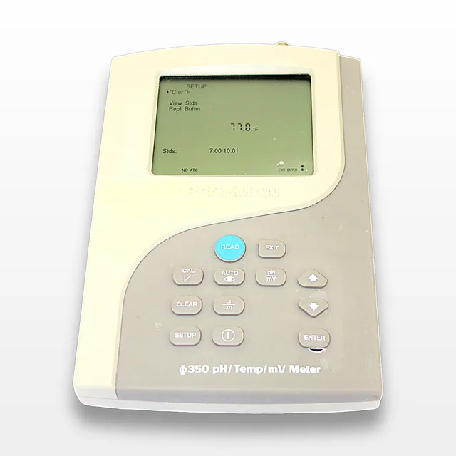 Beckman 350 pH/Temp/mV Meter Laboratory Analyzer with ATC & Auto-Read