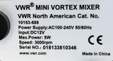 VWR 10153-688 Mini Vortex Mixer 3000 RPM Compacts 30mm Tubes