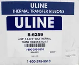 Uline S-7483/S-6258/S-6259 Thermal Transfer Ribbons for Zebra Printers