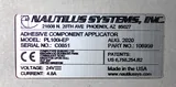 Nautilus Systems PL100i-EP Adhesive Component Applicator - Used, Fair Condition