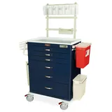 Harloff MDS3030E06+MD30-ANS3 Medical Supply Cart, Steel, Antimicrobial