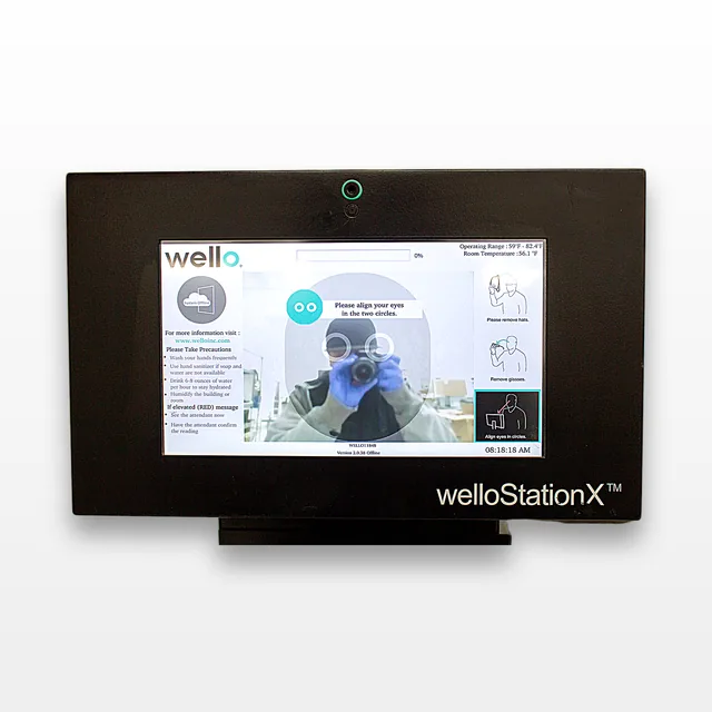 Wello Inc WelloStationX Temperature Screening Station Non-Contact Kiosk