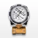 RCM Flo Gage Flowmeter NPT Port, 3-20 GPM, 212F, 180 Max PSI, Bronze
