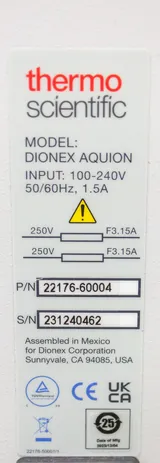 Thermo Scientific Dionex Aquion Ion Chromatography System 5000 psi