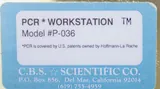 CBS Scientific P-036 PCR Workstation with UV and Fluorescent Lights
