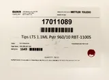 Rainin 17011089 Robotic pipette tips LTS 1100uL Sterilized 960 count