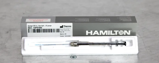 Hamilton 500uL Gastight Syringe 22 Gauge 1700 Series RN Model CSP81265