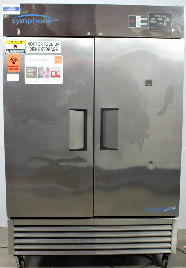 VWR Symphony Stainless Steel Laboratory Refrigerator, Double Door, 120V