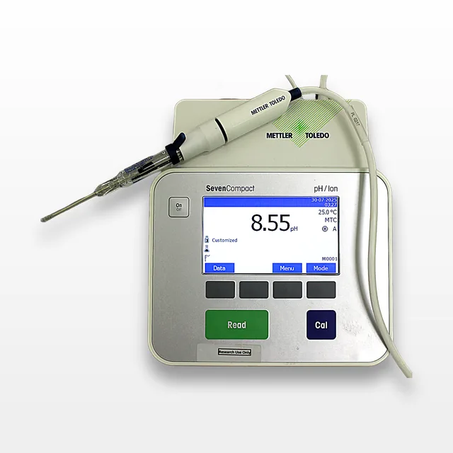 Mettler Toledo SevenCompact pH/Ion S220 Benchtop Meter, High-Res Display, Connectivity