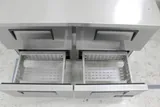 True TSSU-48-12D-4 Refrigerated Prep Table with 4 Drawers, 120V 60Hz