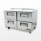 True TSSU-48-12D-4 Refrigerated Prep Table with 4 Drawers, 120V 60Hz