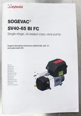 Leybold Sogevac SV40BI Vacuum Pump, Single-Stage Oil Rotary Vane, 220V