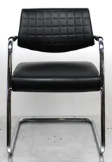 SitLand Stabilimento di Nanto VI Office Chair Set of 8 Black Eco-Leather