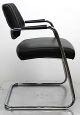 SitLand Stabilimento di Nanto VI Office Chair Set of 8 Black Eco-Leather