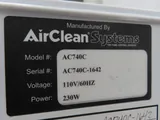 Air Clean Systems AC740C Enclosure Laboratory Protection Unit