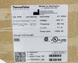 Thermo Sorvall X1R Pro-MD Centrifuge 120V Touchscreen