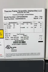 Thermo UXF50086A60 Ultra Low Temperature Freezer for Spare Parts, 115V