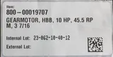 Sumitomo Cyclo HBB Helical Buddybox Gear Motor, 10 HP, 45.5 RPM