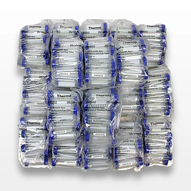 Thermo Scientific Nunc 50mL Sterile Polypropylene Centrifuge Tubes 500 Pcs