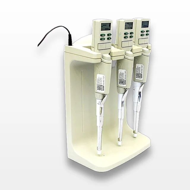 Rainin E3 Rapid Charge Stand & EDP3-Plus Digital Pipettes Set, Very Good