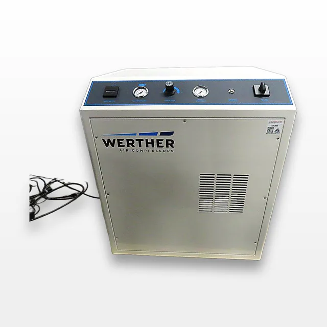 Werther 2/50/379D Air Compressor for Industrial Use, Near New Condition