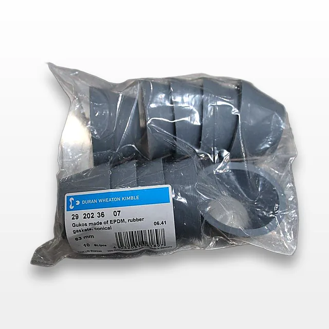 DWK Life Sciences 63mm Rubber Gaskets for Vacuum Filtration, 10 Pack