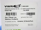 VWR/RAININ Pipette Tips - LTS Compatible Pipette Tips, New in Hinged Racks