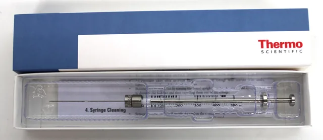 Thermo Scientific 365JLT41 500uL Syringe HPLC Autosampler Square Tip Design