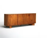 Office Furniture BS1854-33TOSR Walnut Tall Credenza Executive Office Storage