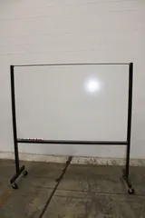 Egan Visual Whiteboard Large Rolling with Bulletin Board, Good Condition