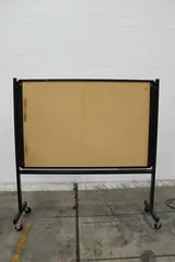 Egan Visual Whiteboard Large Rolling with Bulletin Board, Good Condition