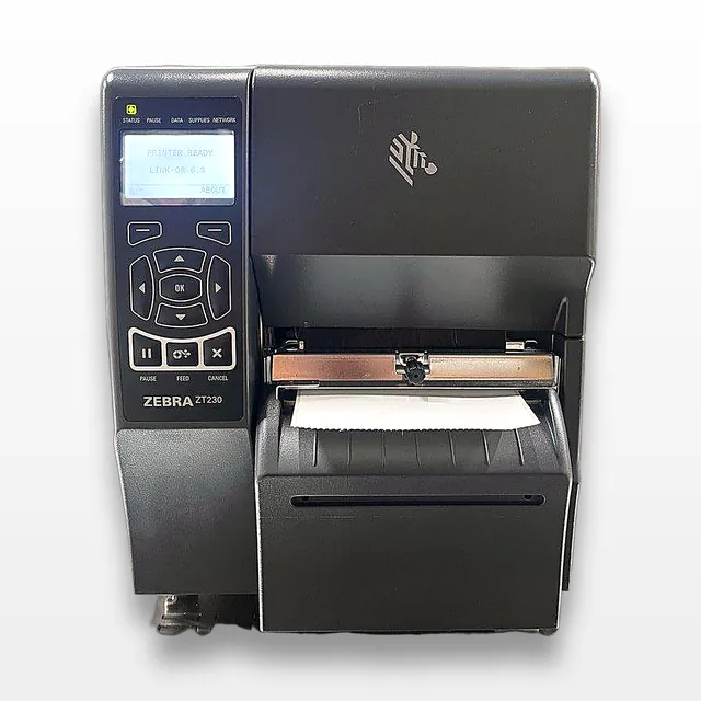 Zebra ZT230 Barcode Printer Good Condition with Power/Data Cables